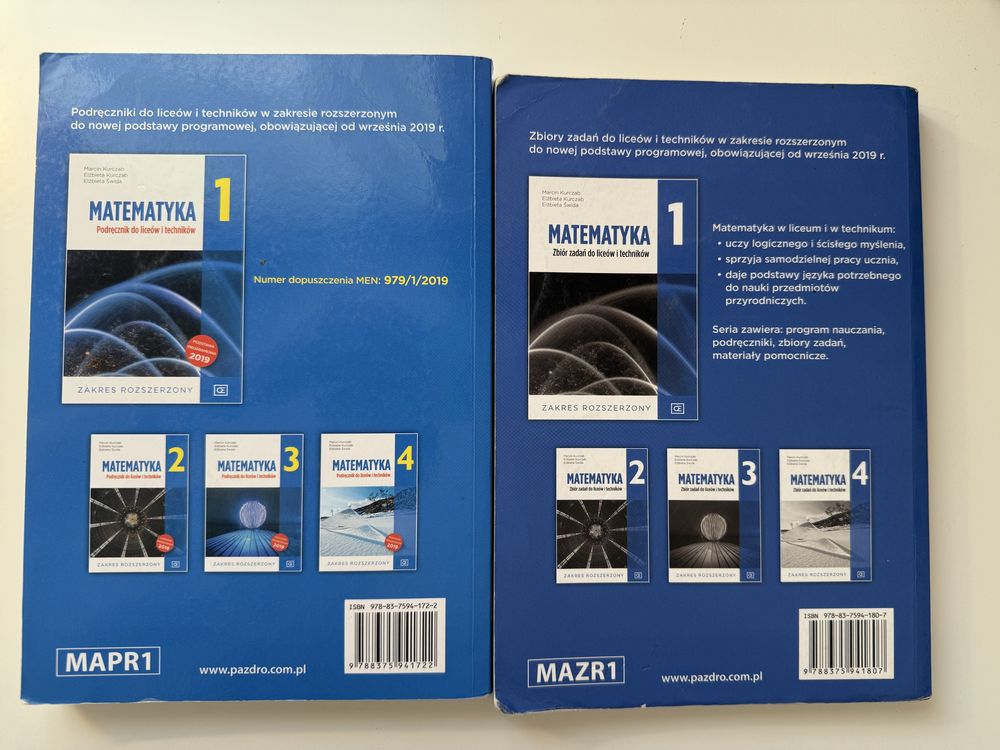 Podręcznik i zbiór zadań do liceów i techników klasa 1 - Pazdro