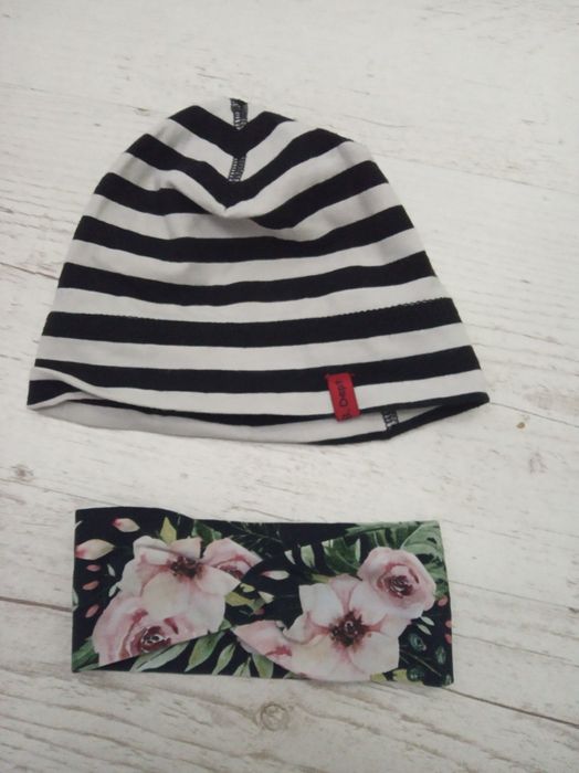 Czapka i opaska dla dziewczynki 62/68
