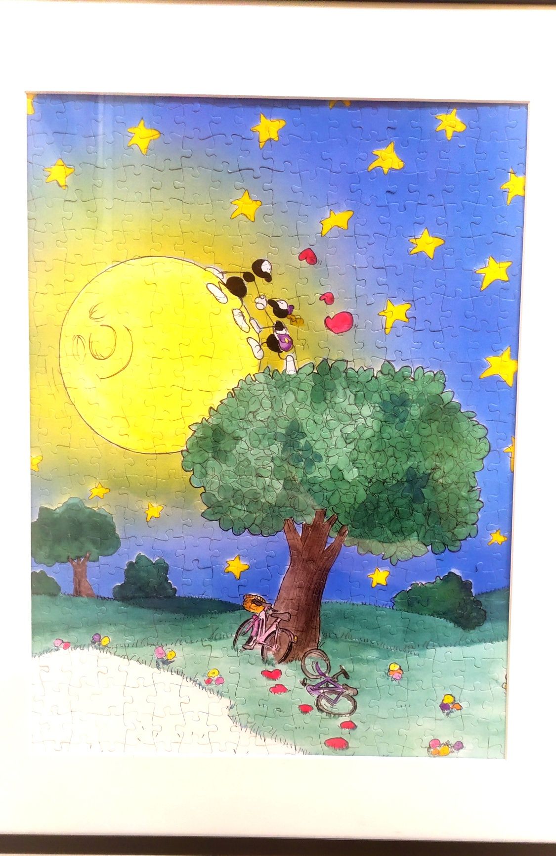 Puzzle abstrakcja księżyc para