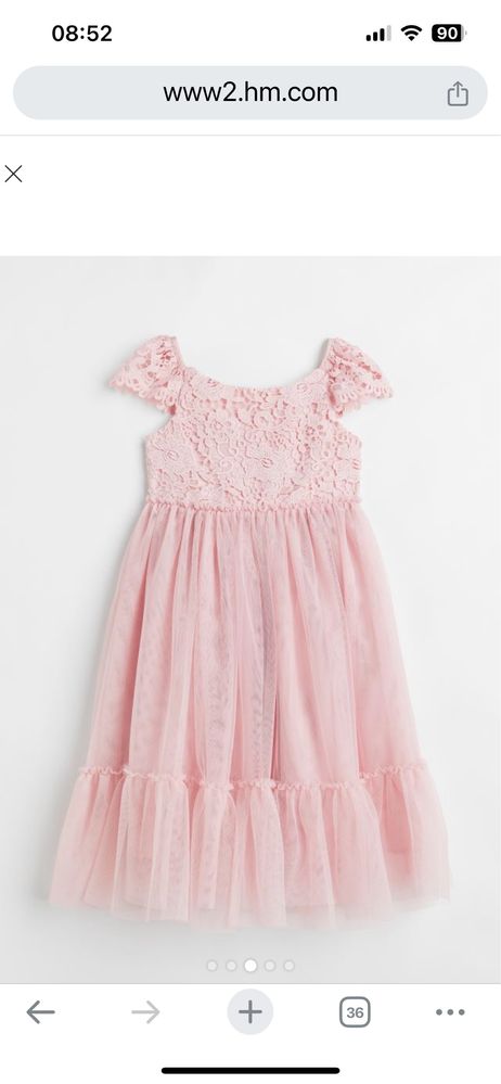 Святкова рожева сукня H&M 128, 7-8 років