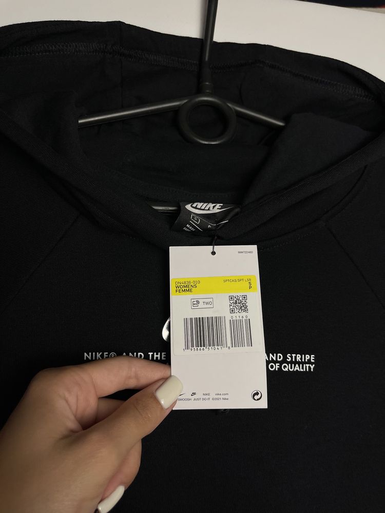 Жіноче худі nike swoosh чорне найк свуш оригінал кофта толстовка
