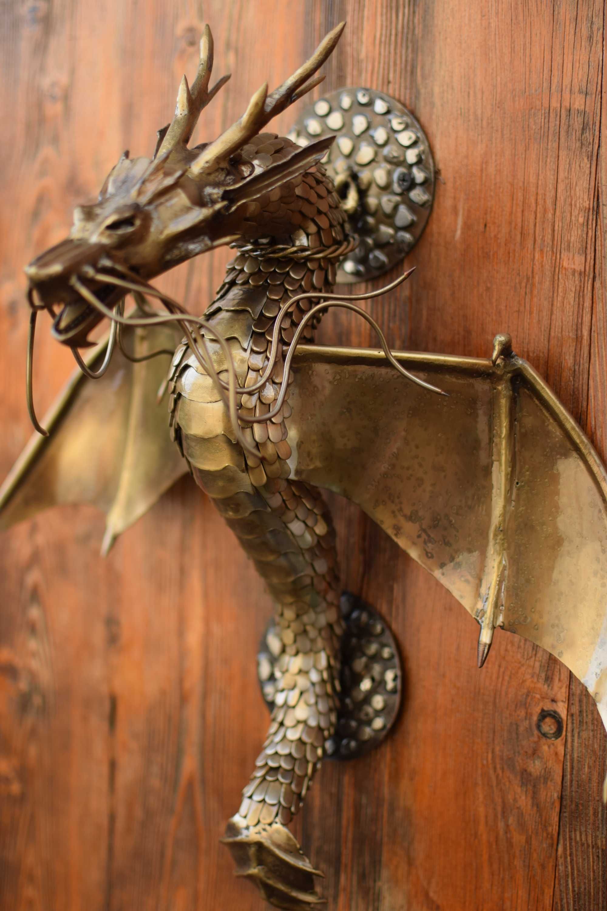 настенная фигурка дракона ручной работы из нж стали