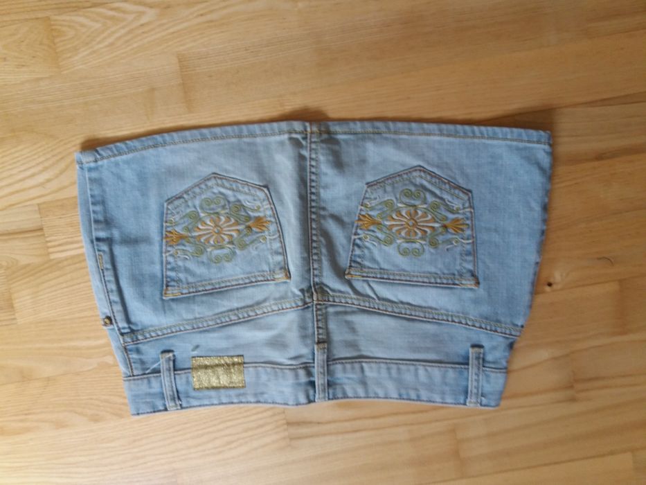 cudna mini jeansowa plazówka xs biodrowka cross jeans nowa