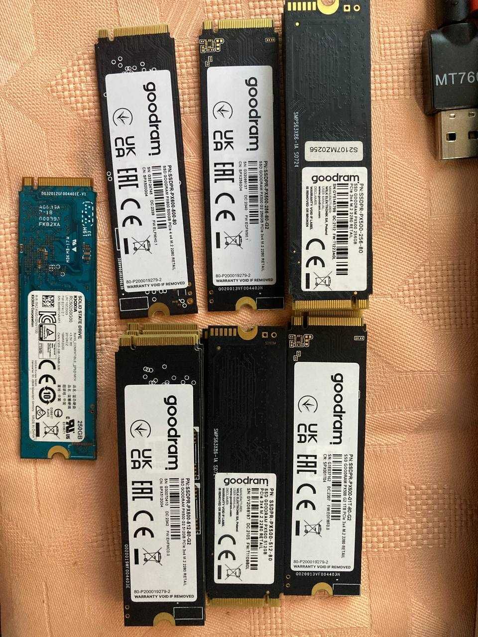 Диски ССД SSD PCIe NVME 256-512-1024