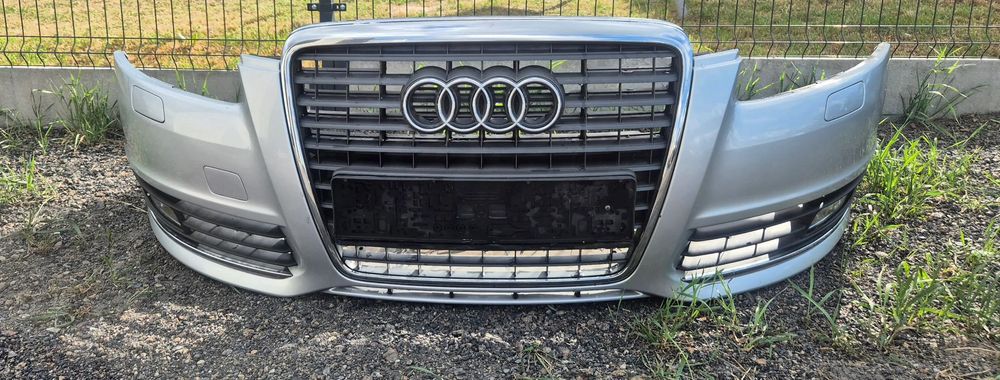Zderzak przód a6 c6 LIFT LX7W kompletny ŁADNY przedni gril