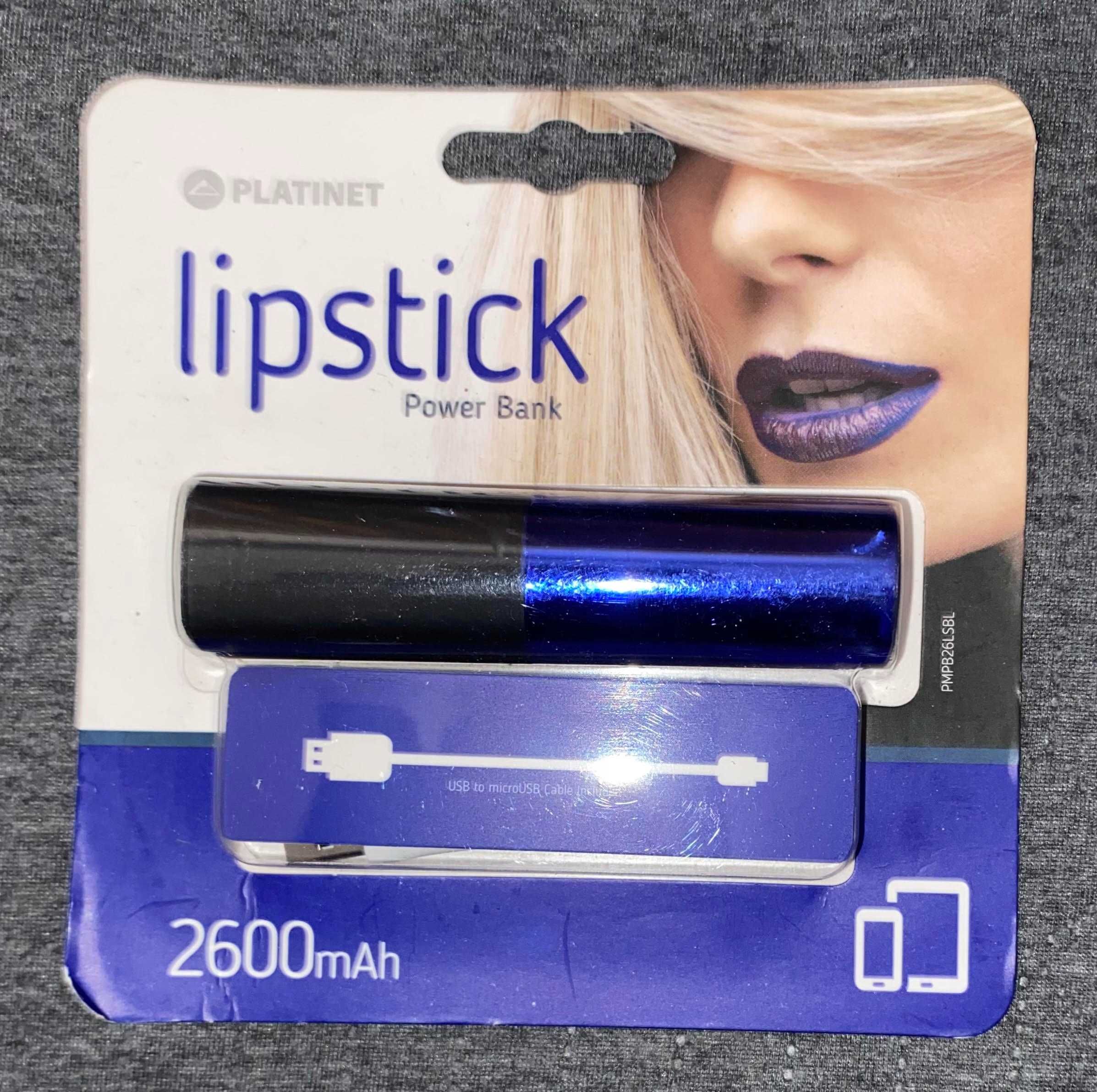 Power bank Lipstick 2600mAh Niebieski - PLATINET