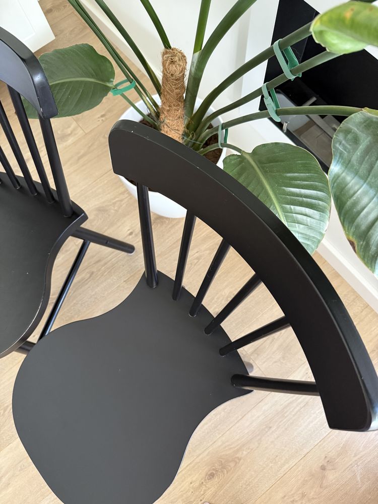 Krzesła IKEA NORRARYD czarne 2 sztuki