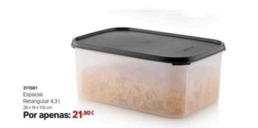 Tupperware despensa recipientes de várias capacidades desde €10