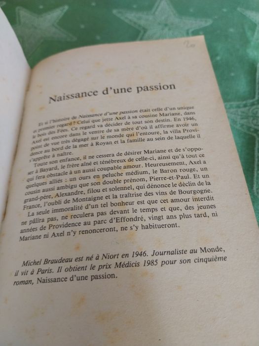 Naissance d'une passion. Portes incluídos.