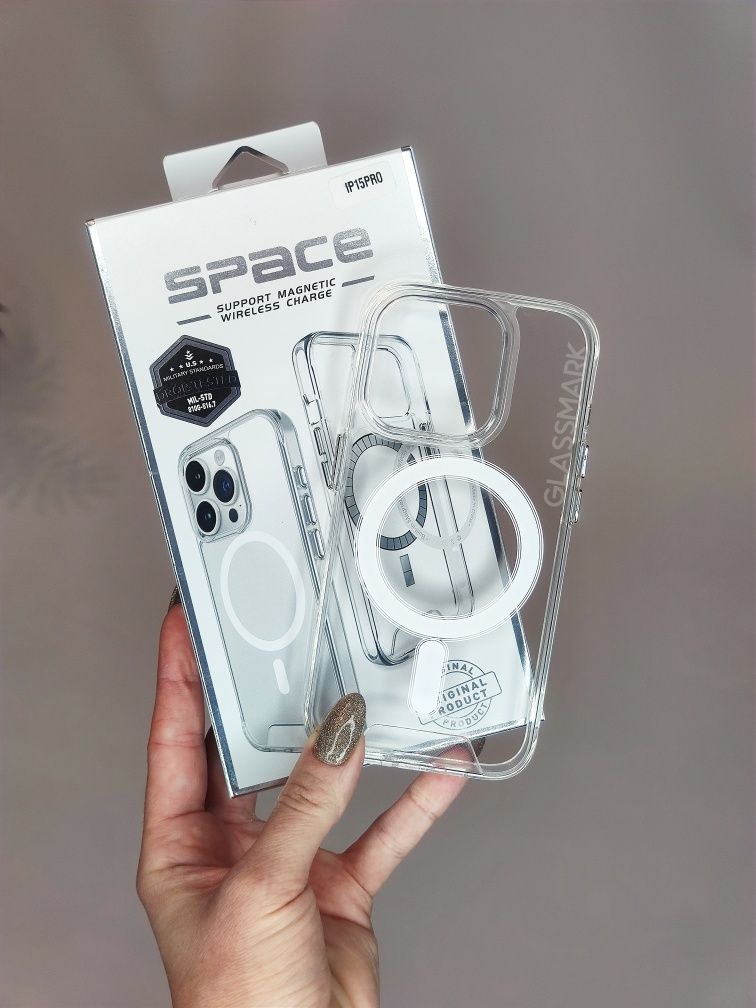 Чехол SPACE прозрачный MagSafe iPhone 15 | 15 Pro Max, чохол Space