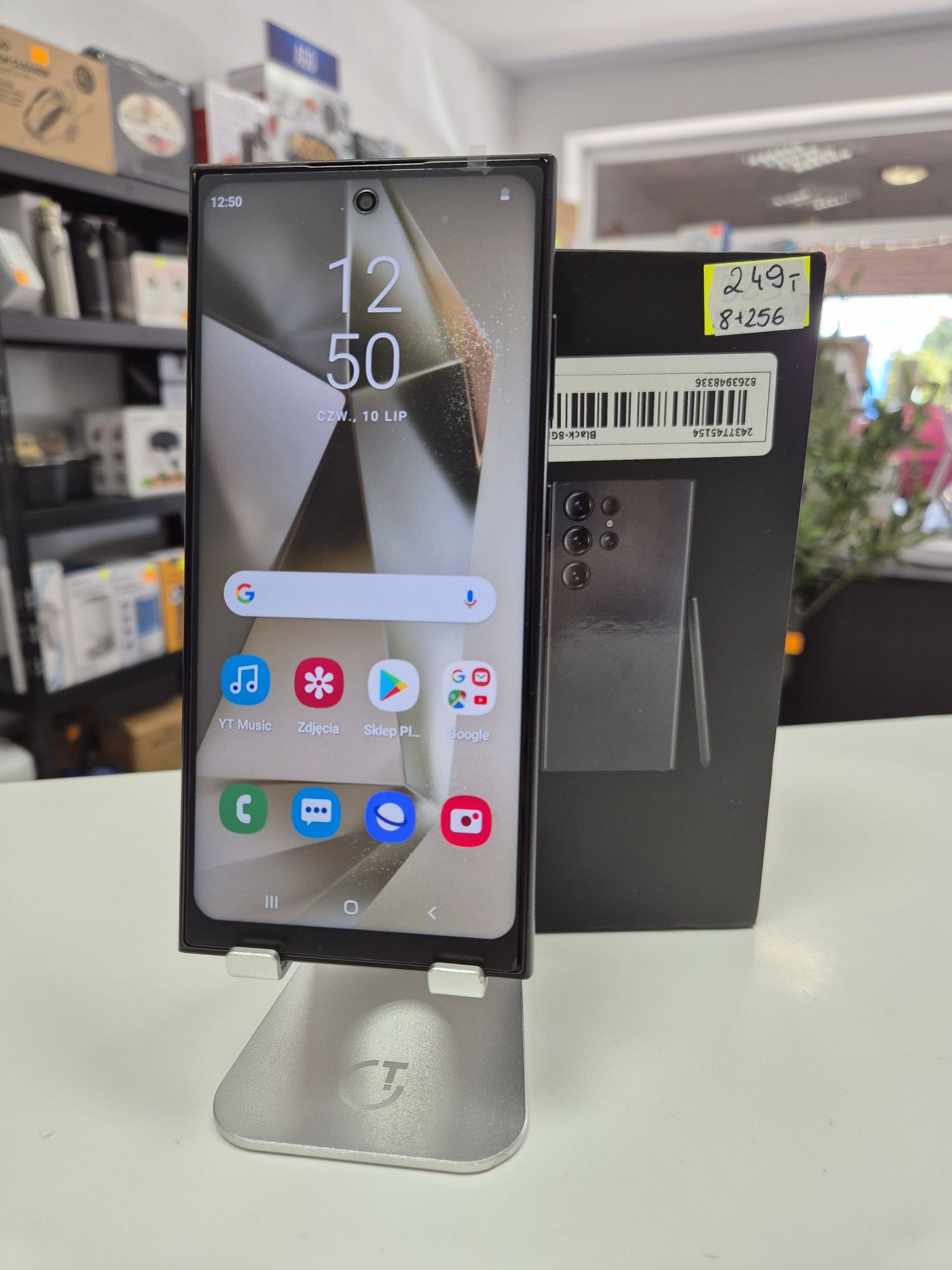 Smartfon C37 Ultra 5G 8+256GB Android 12+48MP Rysik CZARNY