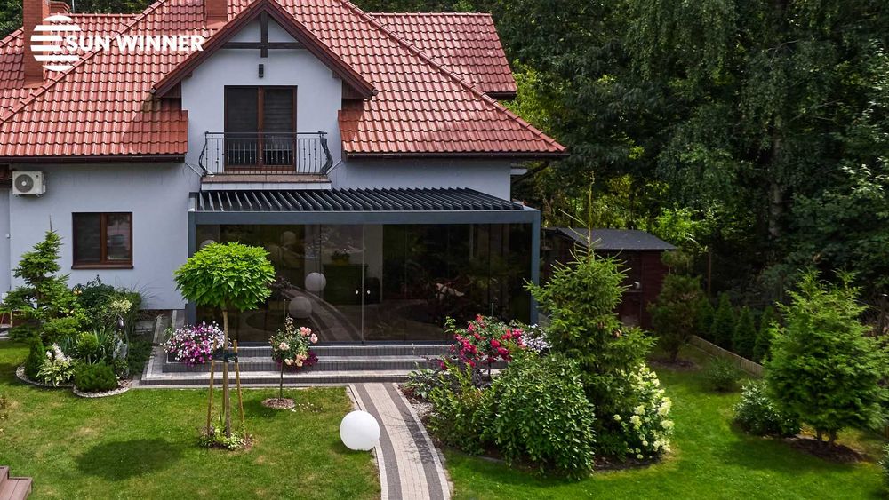 Pergola tarasowa lamelowa