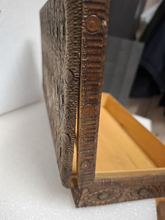 Szkatułka drewniana vintage