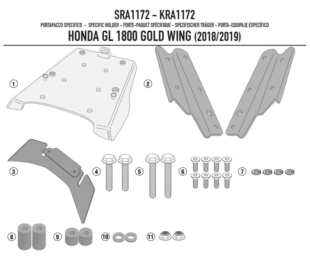 Givi Goldwing Base para Top Case