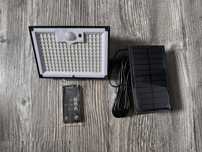 Lampa solarna zewnętrzna pilot i panel solarny w komplecie