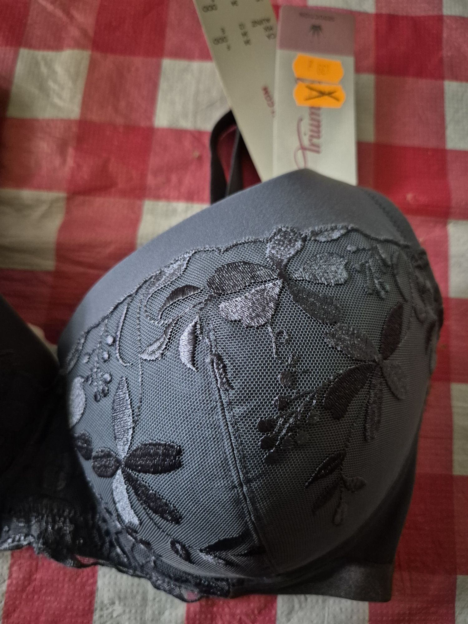 Grafitowy stanik Triumph 75F nowy z metką