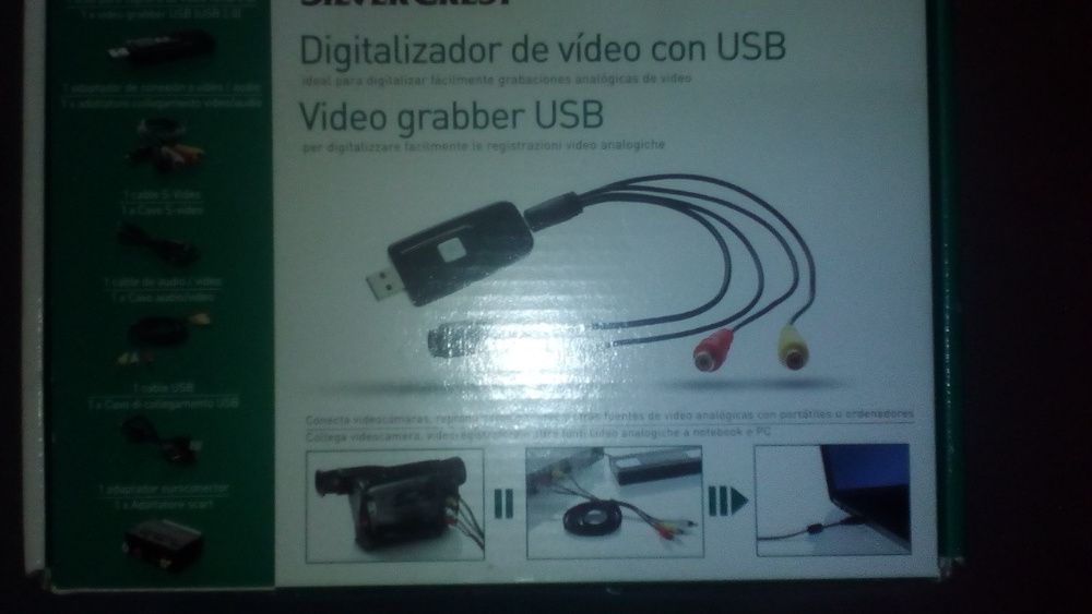 Digitalizador de vídeo por USB, SilverCrest; praticamente novo