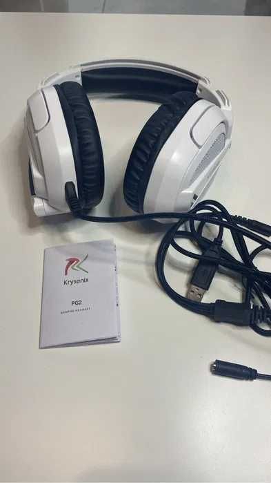 Krysenix Słuchawki do gier z mikrofonem stereo AI RGB