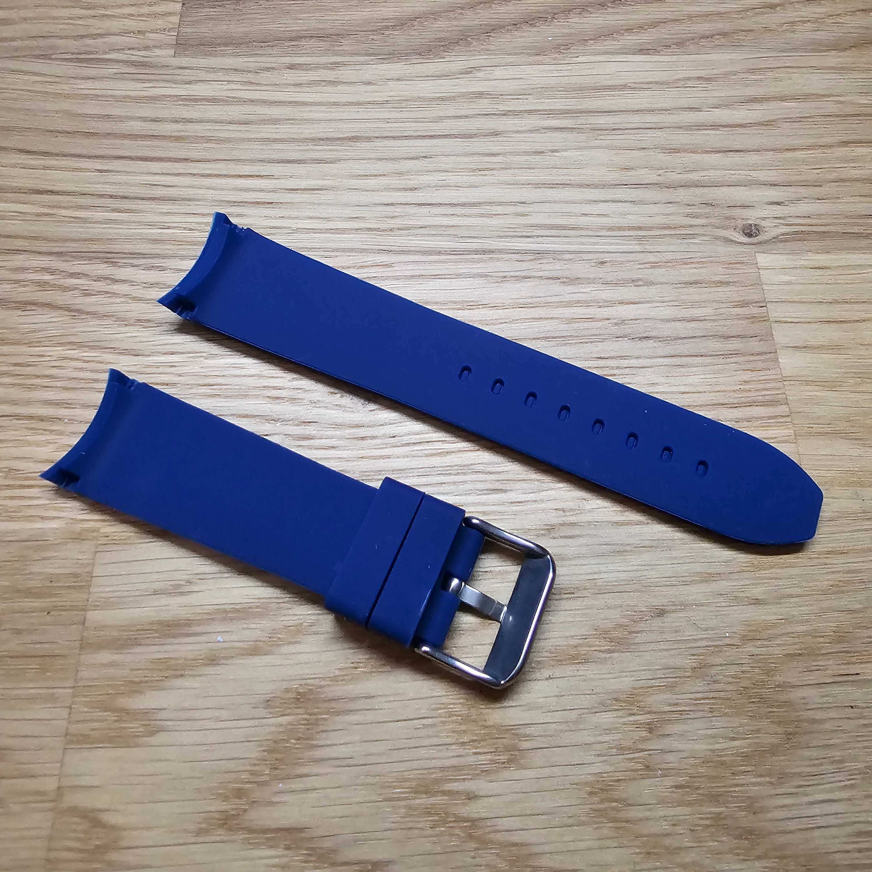 Pulseira de Relógio Azul de Silicone 21mm