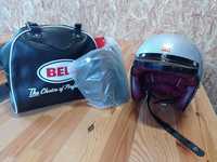 Capacete BELL XL CUSTOM 500 FLAKE (PRATA com forro vermelho)