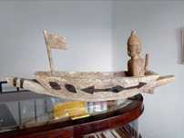 Escultura Bijagó Barco peça original Guiné-Bissau Arte Africana