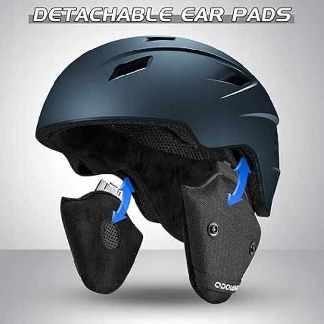 Kask Narciarski z Goglami UV ODOLAND Ciemnoniebieski 54-56cm Rozmiar M