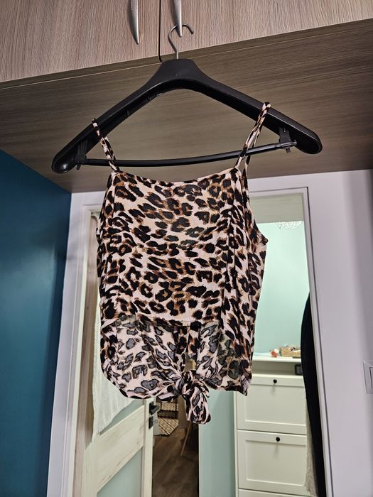 Top na ramiączkach w panterkę