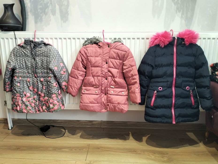 3 kurtki zimowe dla dziewczynki