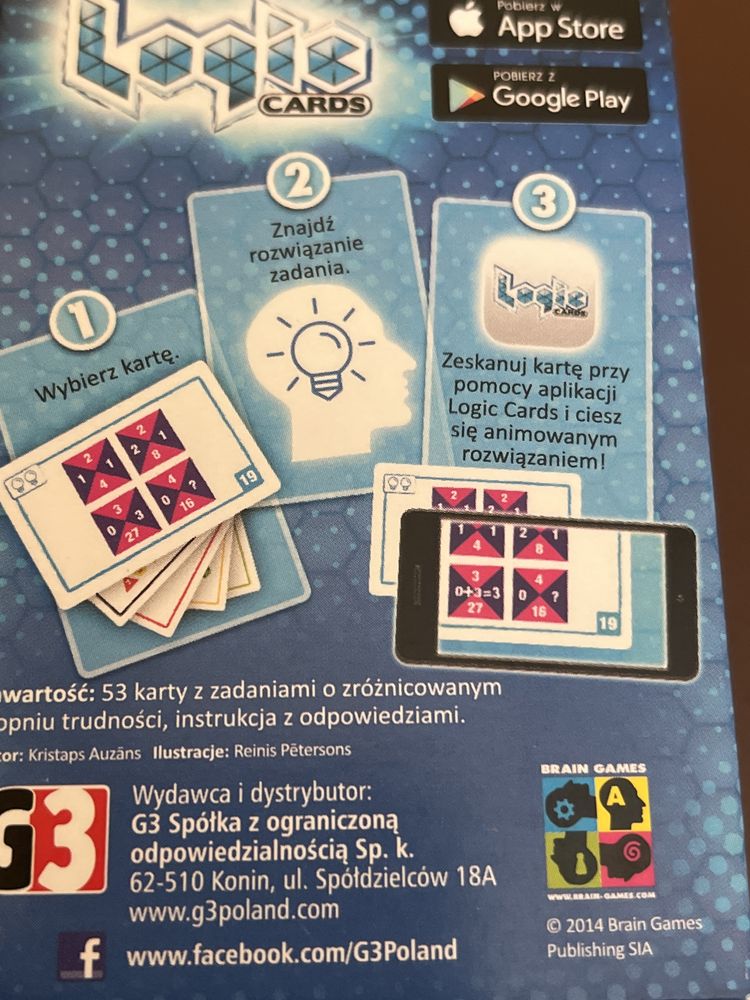 Logic cards G3 zestaw niebieski