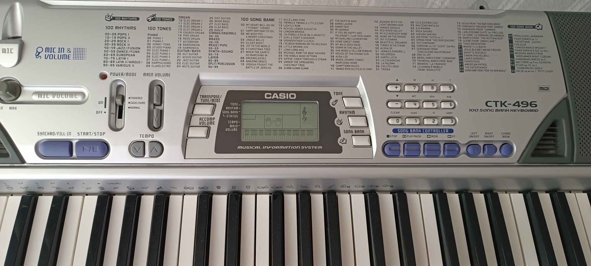 Pianino keyboard Casio CTK-496 ze statywem