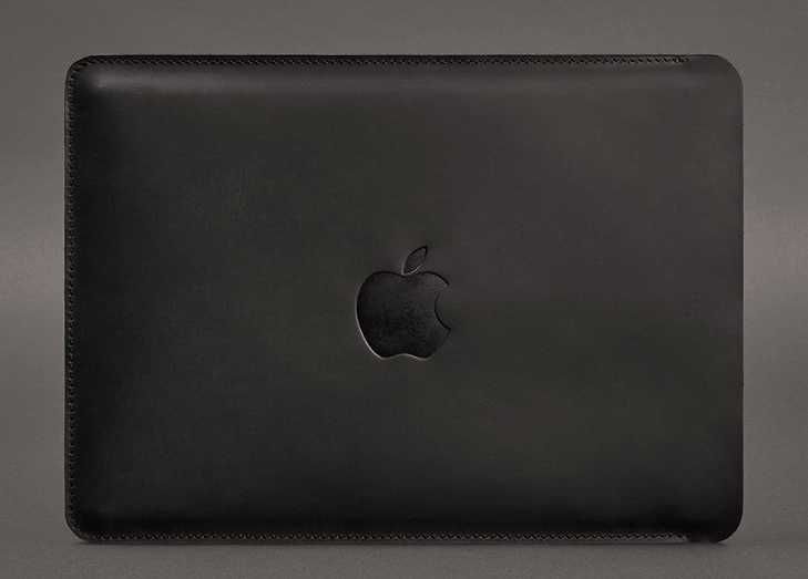 Кожаный черный чехол для MacBook 13, 13 дюймов, вкладка, кожаный