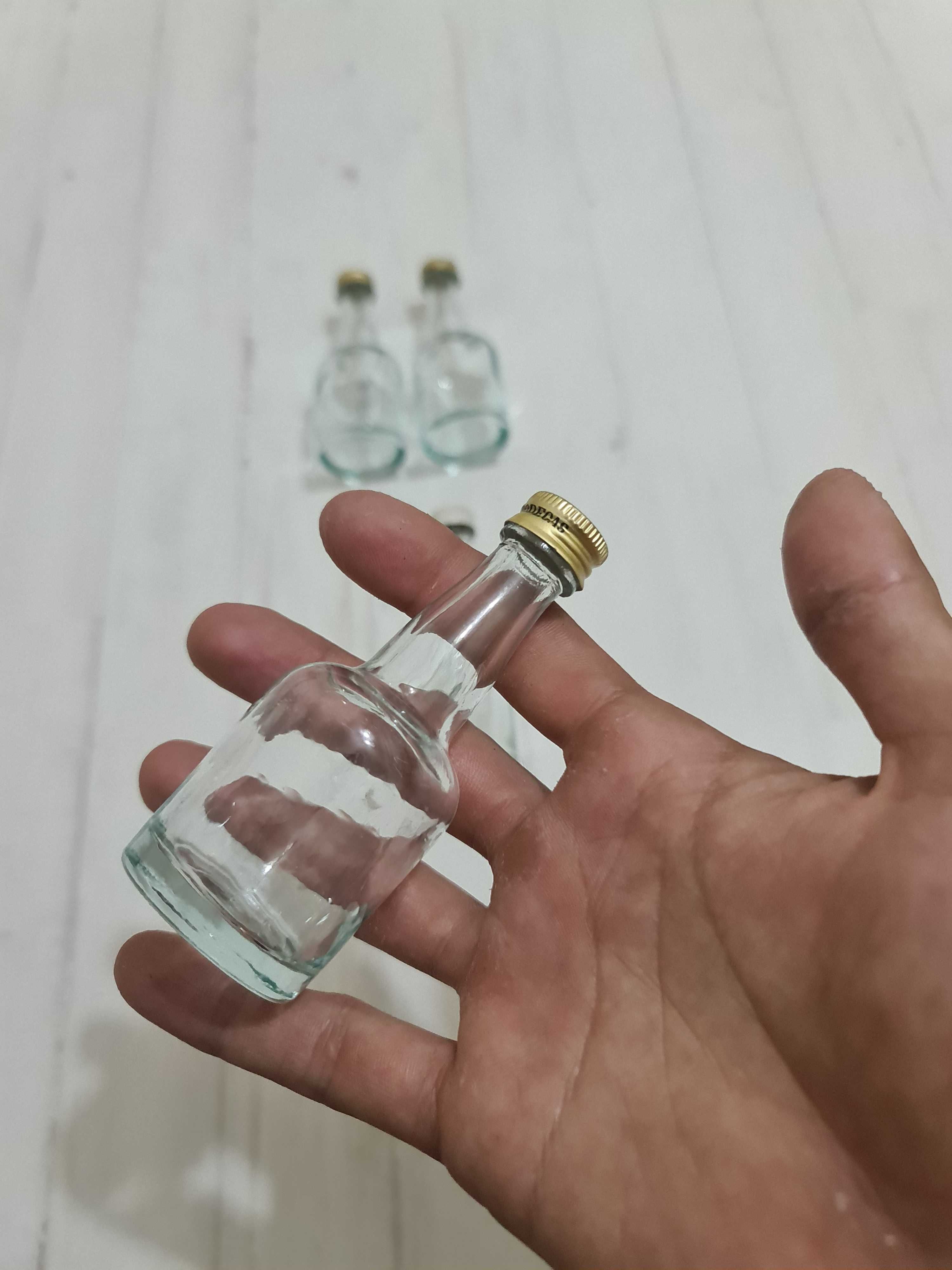 Coleção Conjunto Lote Pack Garrafas de Vidro Pequenas Amostras Vintage