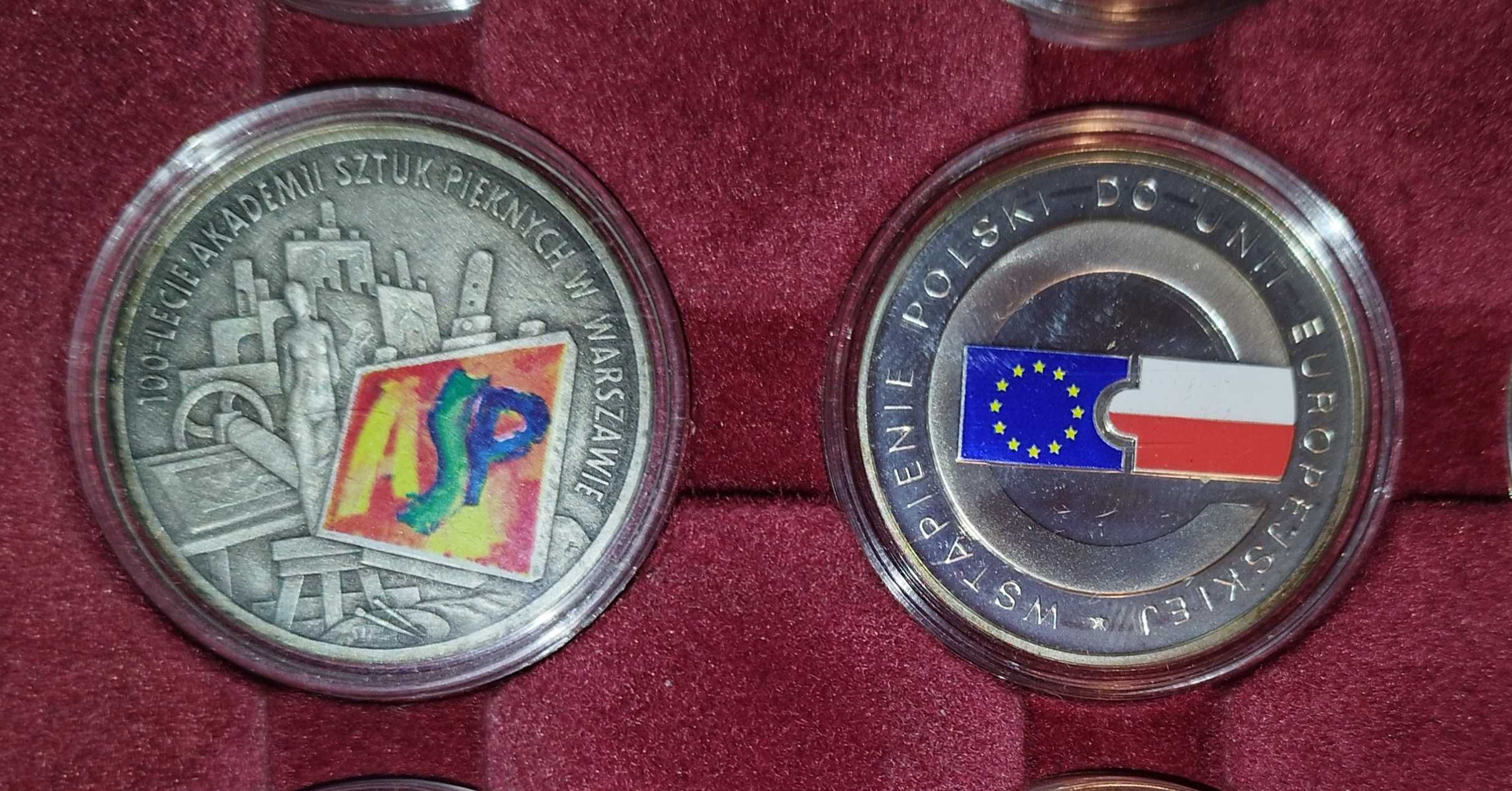 2 srebrne monety 10zl ASP i Wstąpienie do Unii Europejskiej
