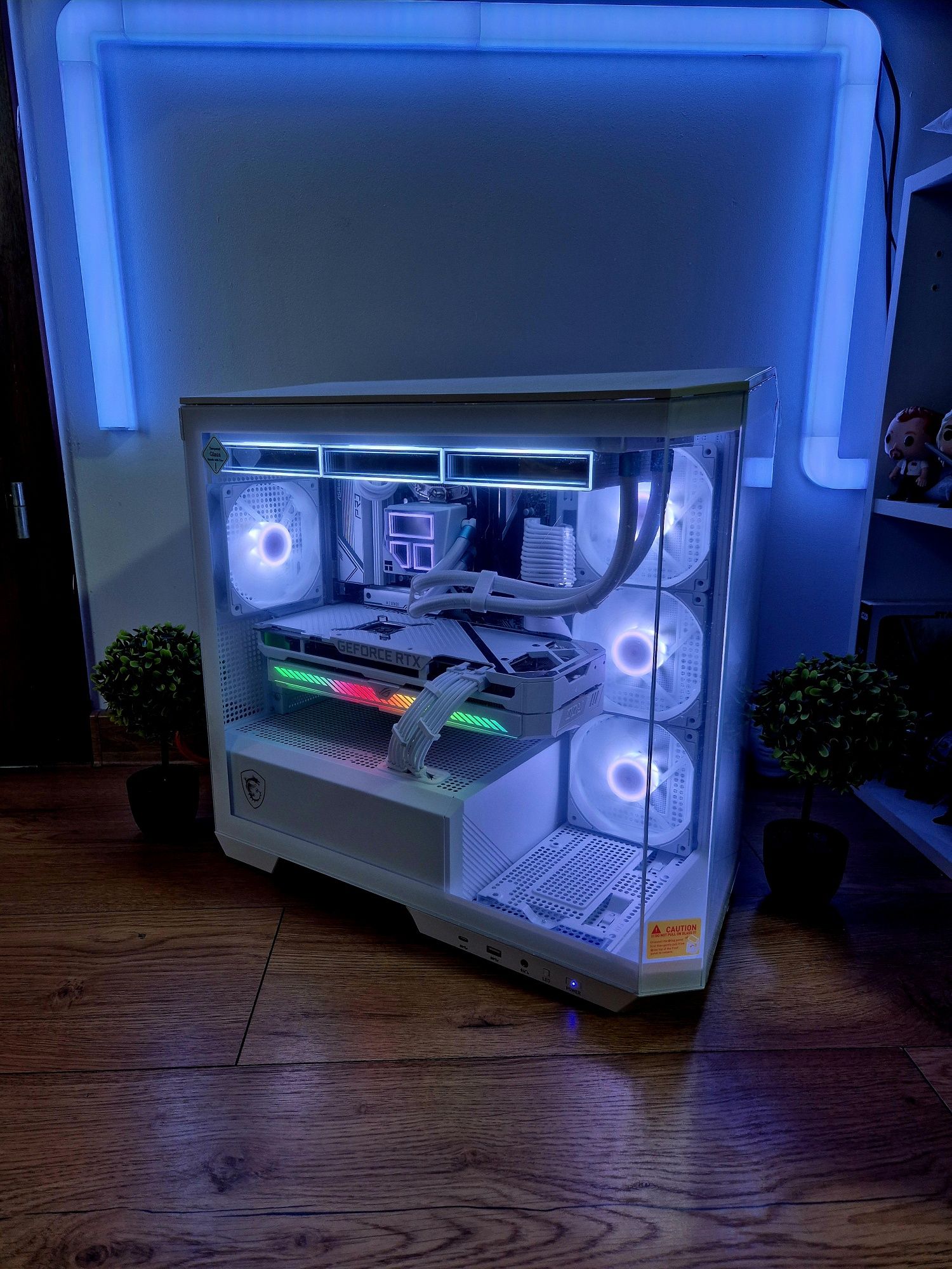 Biały Komputer do Gier AM5, AiO 360, RTX 3070 Asus ROG, 1TB ssd, DDR5.