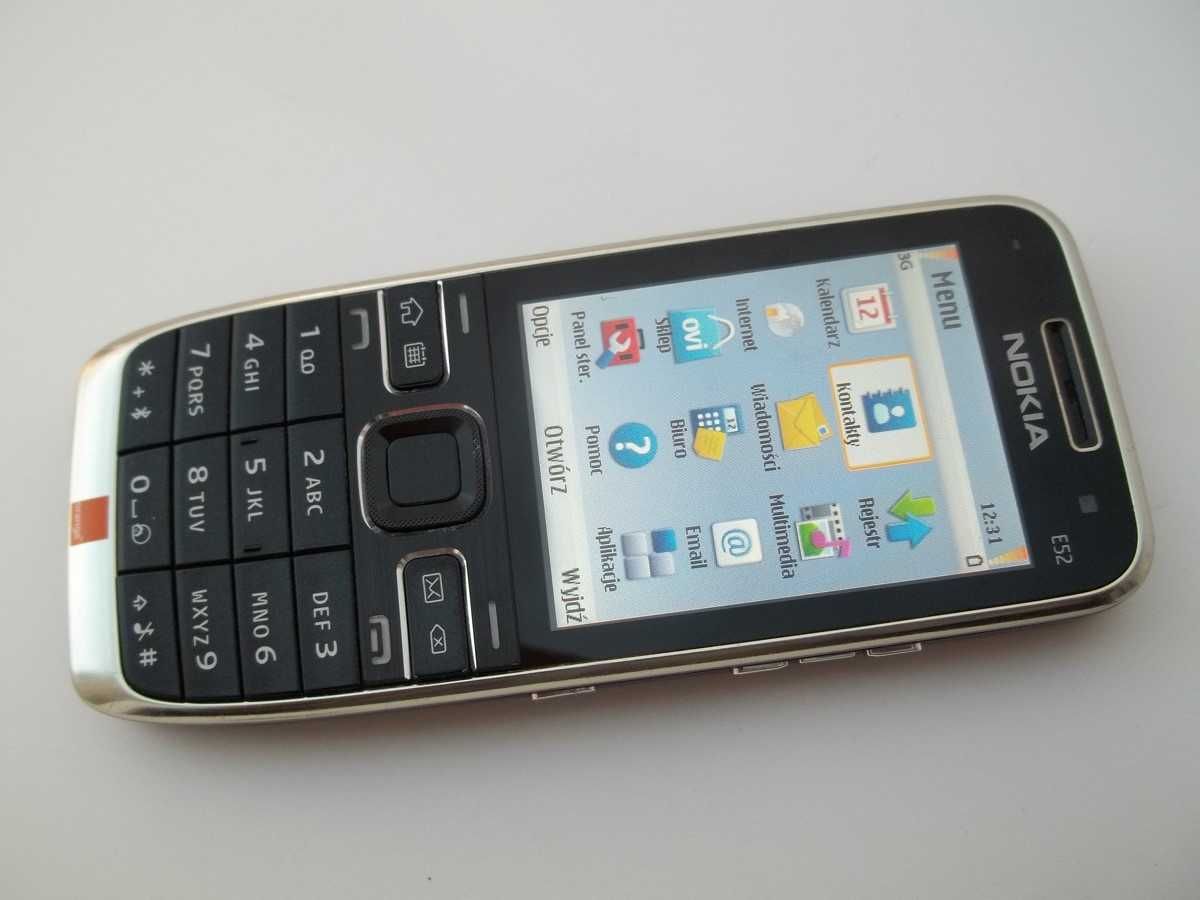 Telefon Nokia E52 - Zadbana. Czarna. Orange.