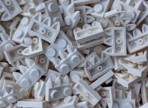 Lego 15208 Płytka 1x2 Zęby 20 szt. Biały Nowe Promocja