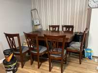mesa de jantar esticavel com 6 cadeiras