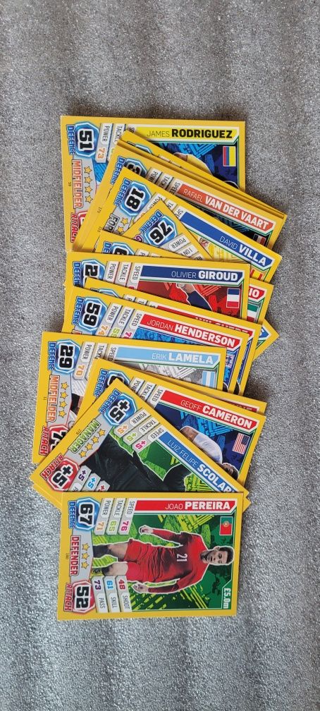 Kolekcjonerskie karty match Attax topps