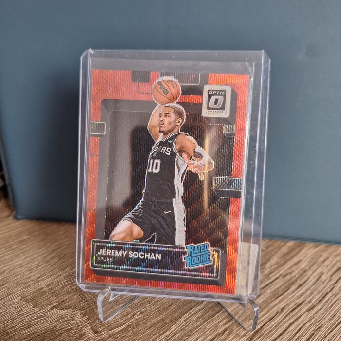 Karta NBA Jeremy Sochan rookie rated  red wave prizm