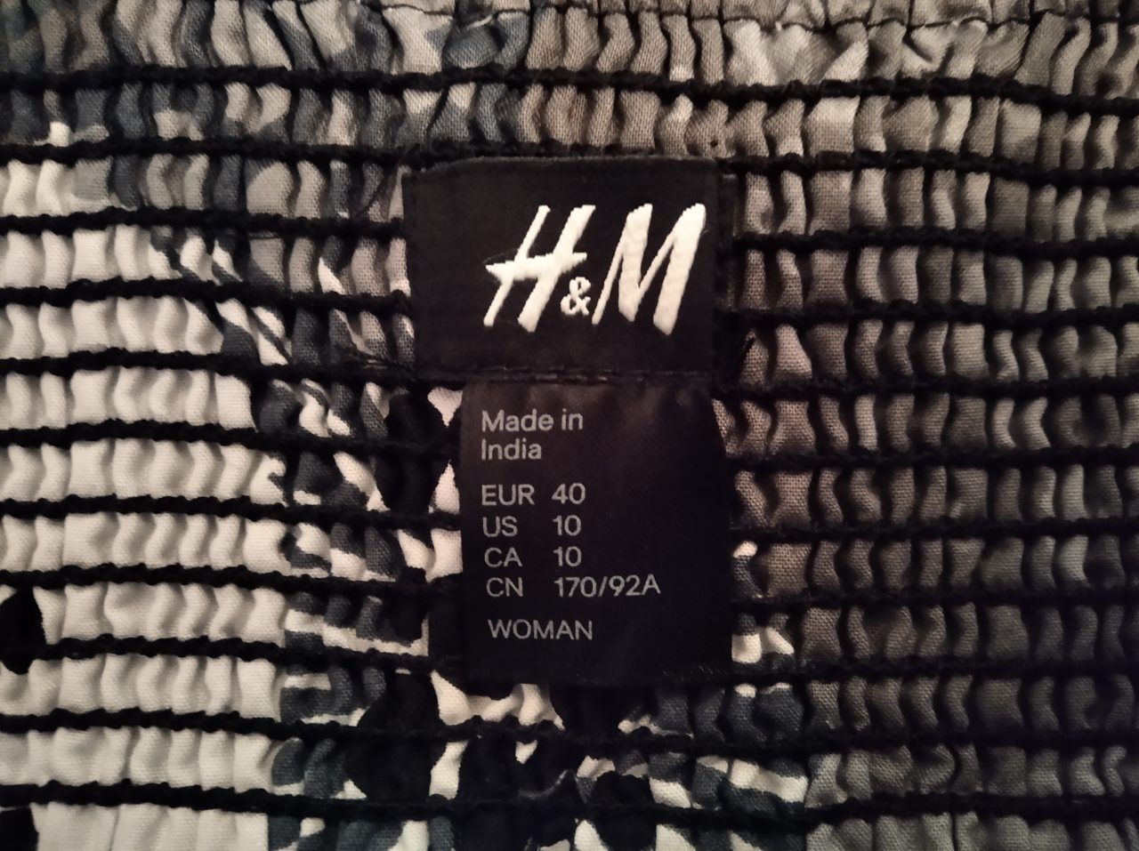 Сарафан H&M черно белый