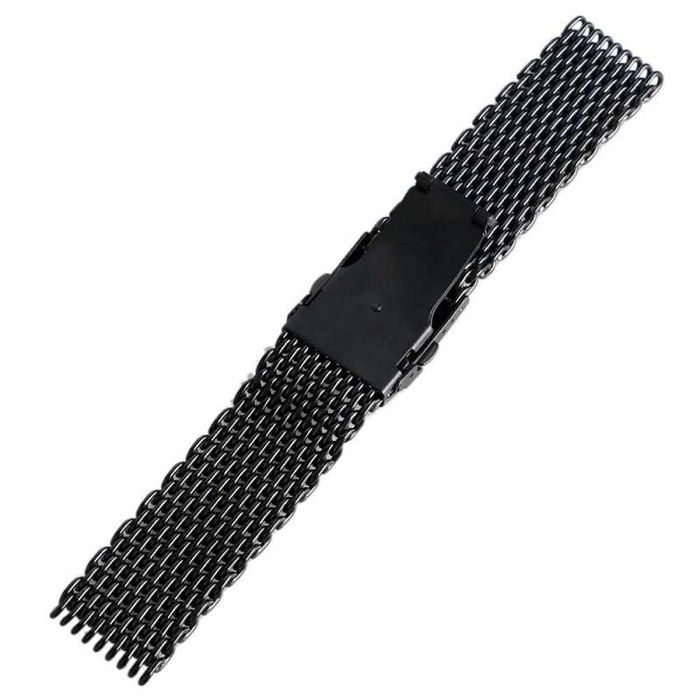 Bransoleta do zegarka Shark gruba 20, 22mm czarna