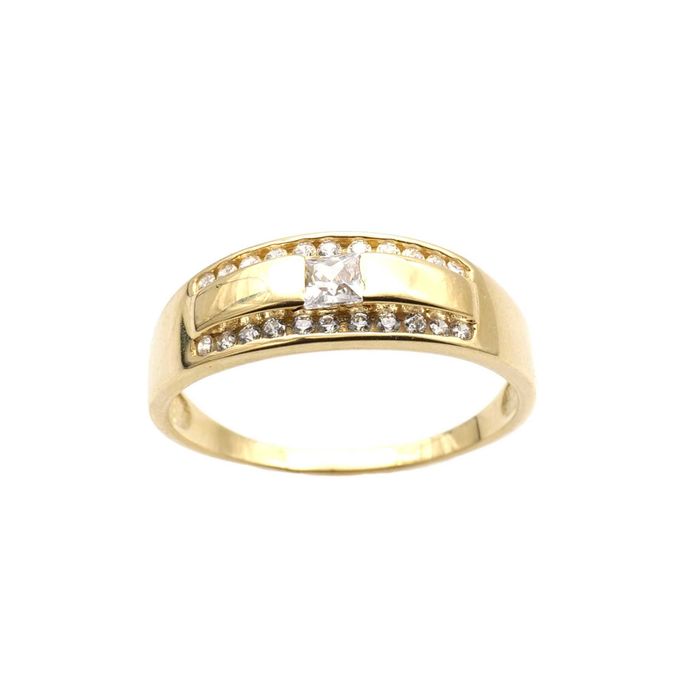 Złoty pierścionek z cyrkoniami - P/65