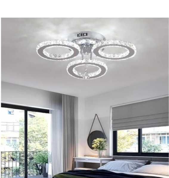 Lampa wisząca Vetrulus 3punkty światła zintegrowane źródło LED Glamour