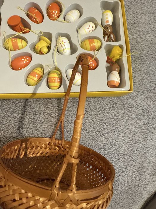 Wielkanocny Mini Koszyczek PRL, plus ozdoby