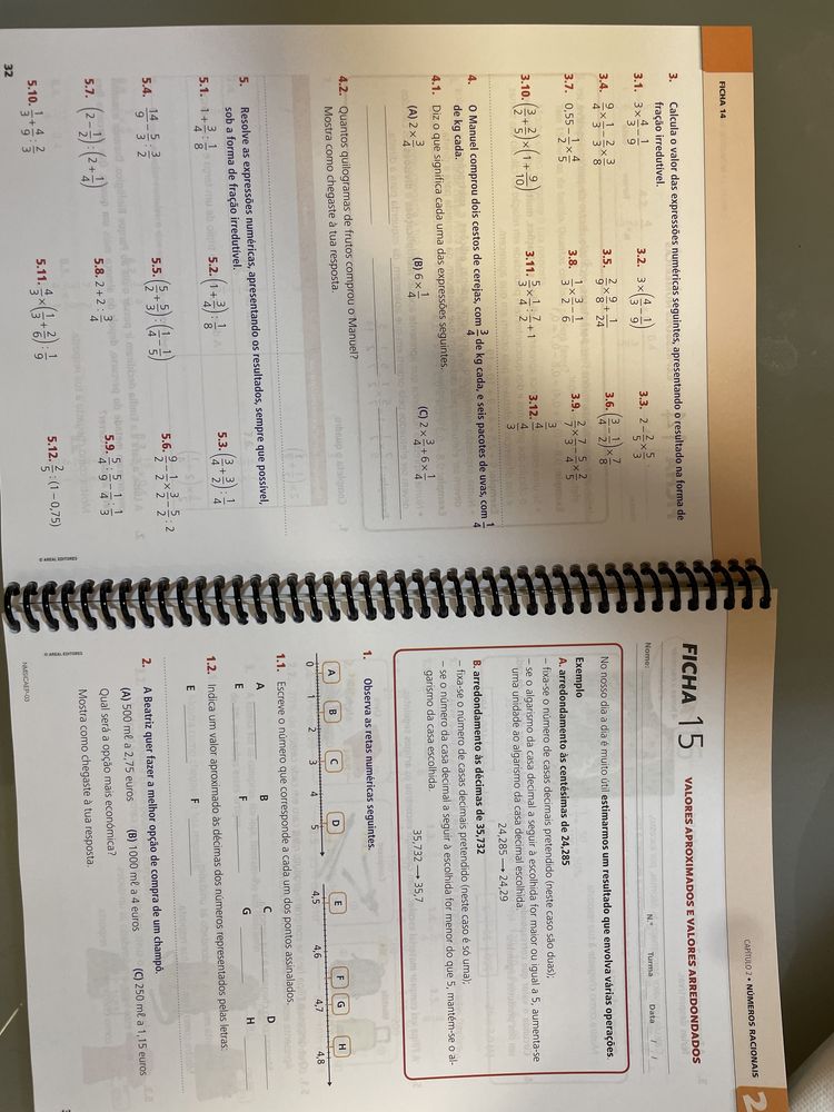 Caderno de atividades Matemática 5° ano novo areal editores
