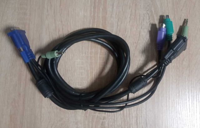 Кабель 1,8м для KVM (VGA + PS/2 + аудіо), D-LINK - 2 шт.