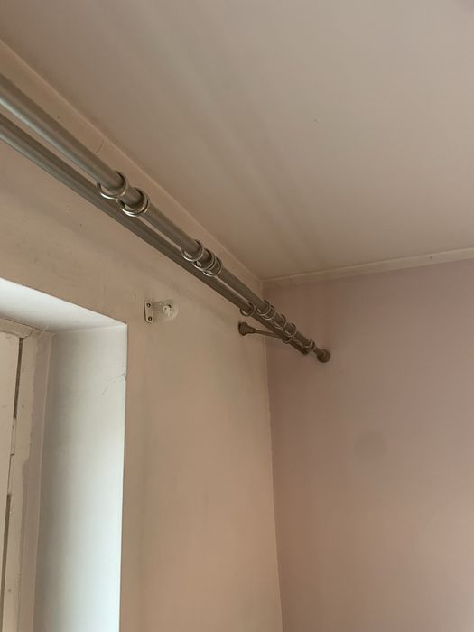 Podwójny KARNISZ ŚCIENNY 3 metry chrom mat Poznań