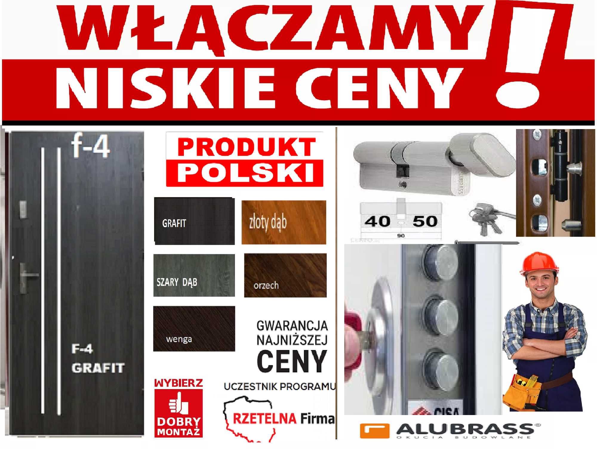 Drzwi zewnętrzne- WEJŚCIOWE  montaż  GRATIS, WYPRZEDAŻ