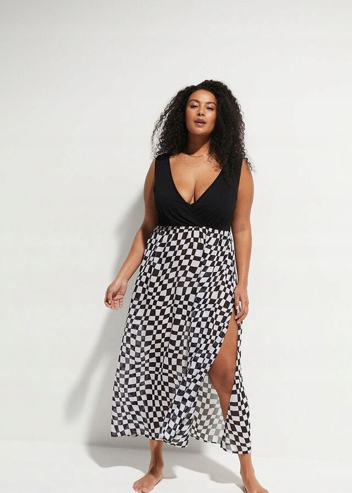 B.P.C sukienka plażowa szachownica ^36/38