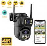 4K WiFi камера 8MP подвійним об'єктивом зумом, AI, ONVIF, нічнебачення